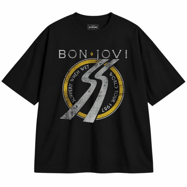 Bon Jovi 6 — Unisex oversize, Negro