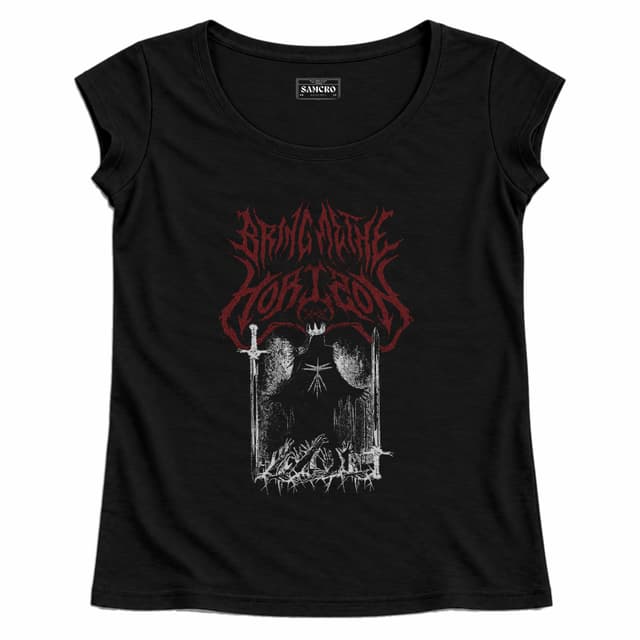 Bring Me the Horizon - Red Hex Graphic — Mujer recta, Negro