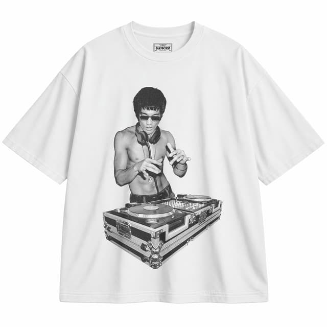 Bruce Lee 1 — Unisex oversize, Blanco