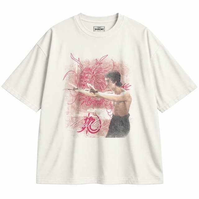 Bruce Lee 4 — Unisex oversize, Crema