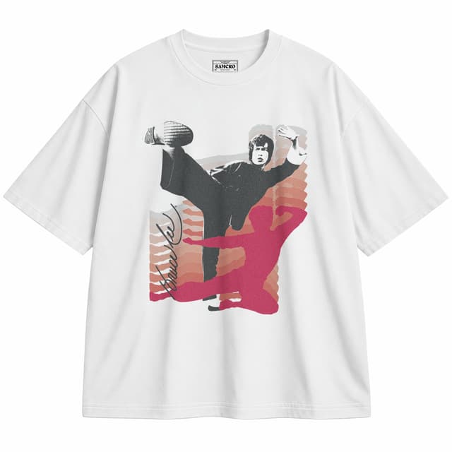 Bruce Lee 7 — Unisex oversize, Blanco