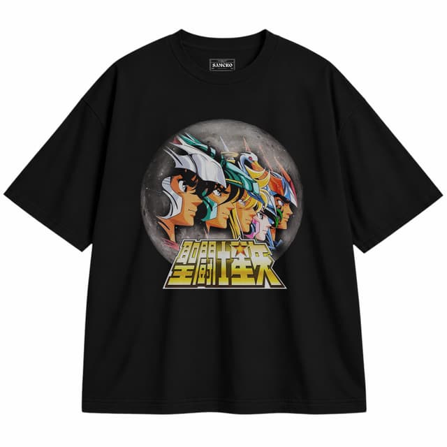 Caballeros Del Zodiaco 1 — Unisex oversize, Negro