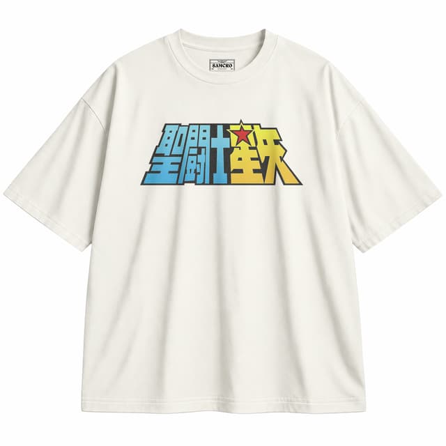 Caballeros Del Zodiaco 7 — Unisex oversize, Crema