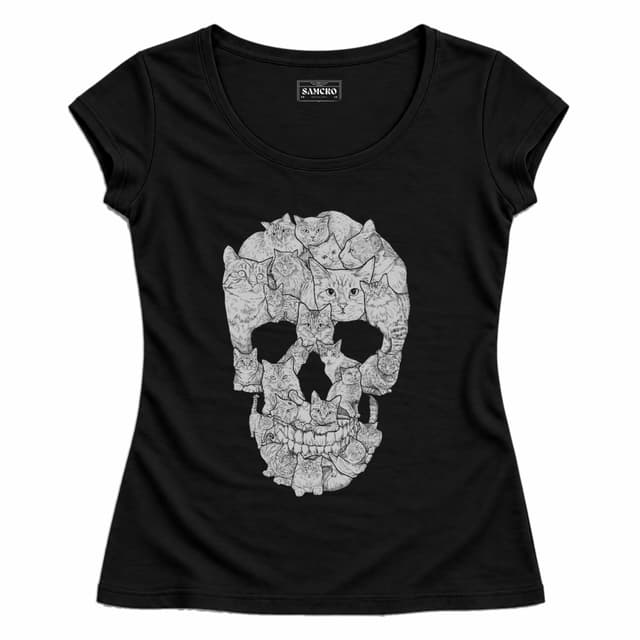 Calavera 5 — Mujer entallada, Negro