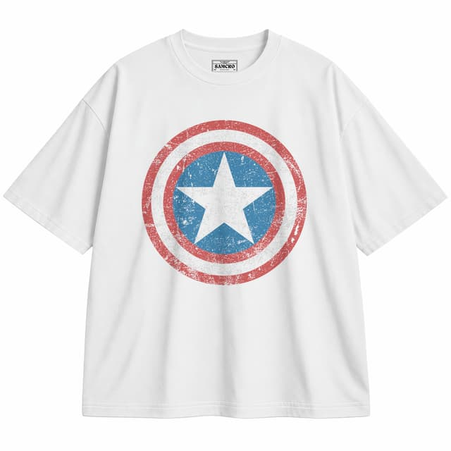 Capitan America 1 — Unisex oversize, Blanco