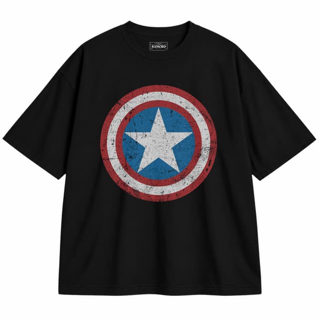 Capitan America 1 — Unisex oversize, Negro