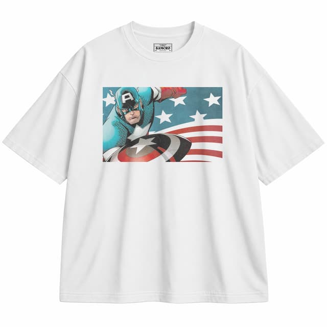 Capitan America 2 — Unisex oversize, Blanco