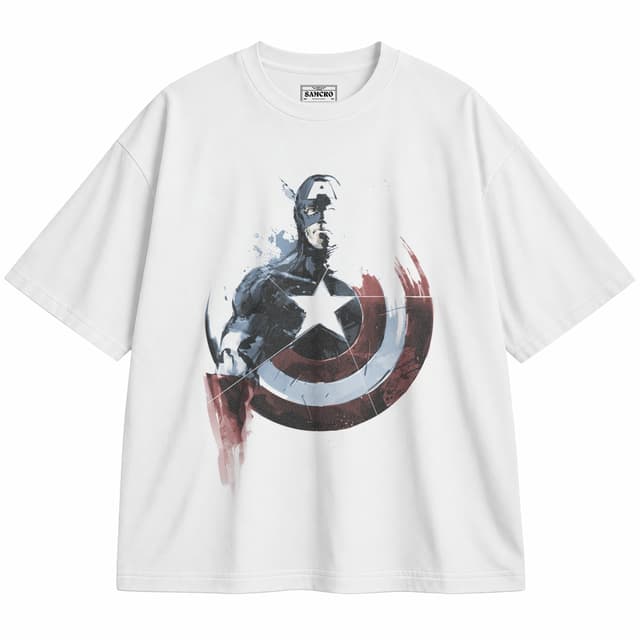 Capitan America 5 — Unisex oversize, Blanco