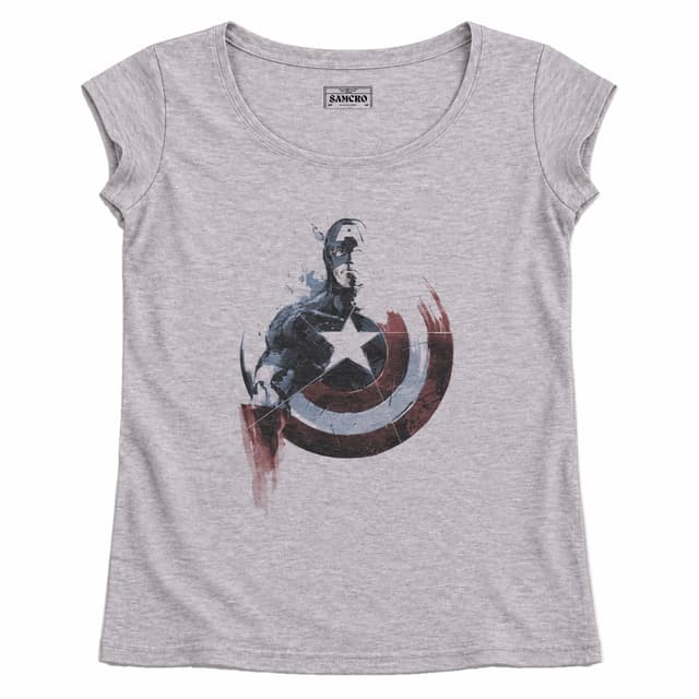 Capitan America 5 — Mujer recta, Gris