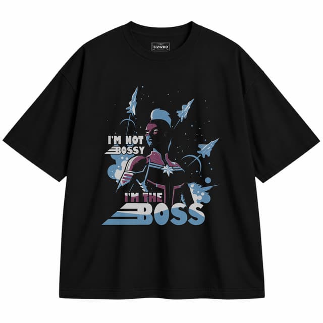 Capitana Marvel 10 — Unisex oversize, Negro