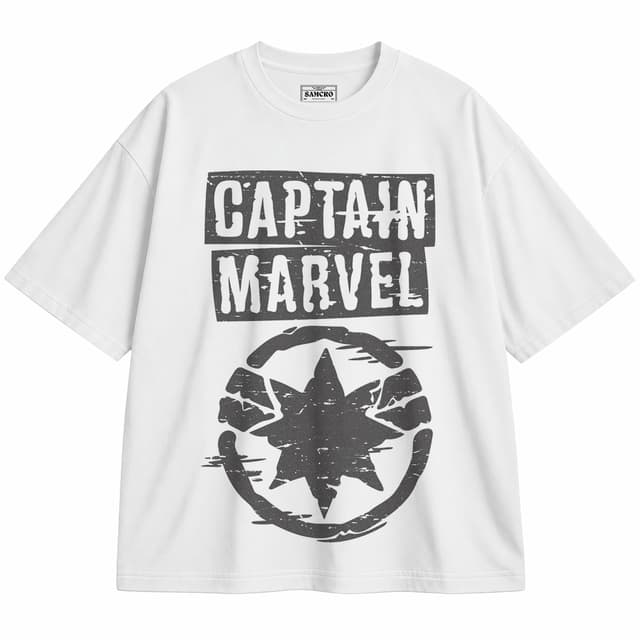 Capitana Marvel 14 — Unisex oversize, Blanco