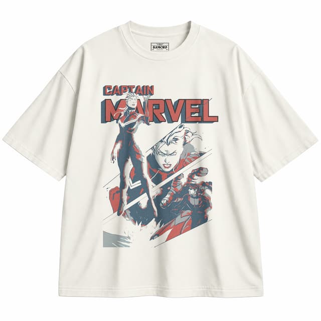 Capitana Marvel 21 — Unisex oversize, Crema