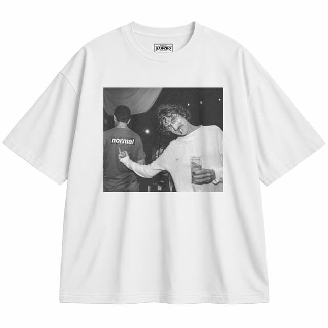 Charly Garcia 3 — Unisex oversize, Blanco