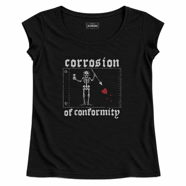 Corrosion of Conformity - Bandera Blackbeard — Mujer recta, Negro
