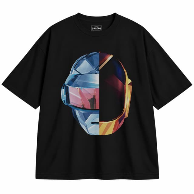 Daft Punk 3 — Unisex oversize, Negro