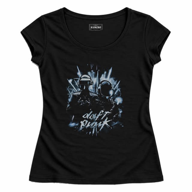 Daft Punk - Duo Blue Lasers — Mujer entallada, Negro