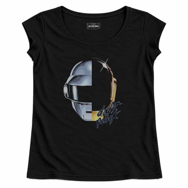 Daft Punk - Split Helmet — Mujer recta, Negro