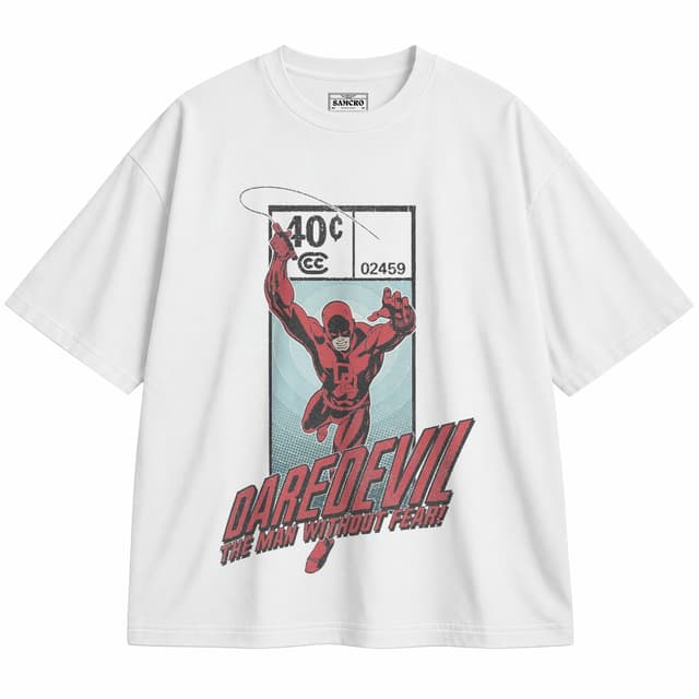 Daredevil 3 — Unisex oversize, Blanco