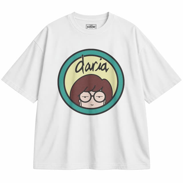 Daria 1 — Unisex oversize, Blanco