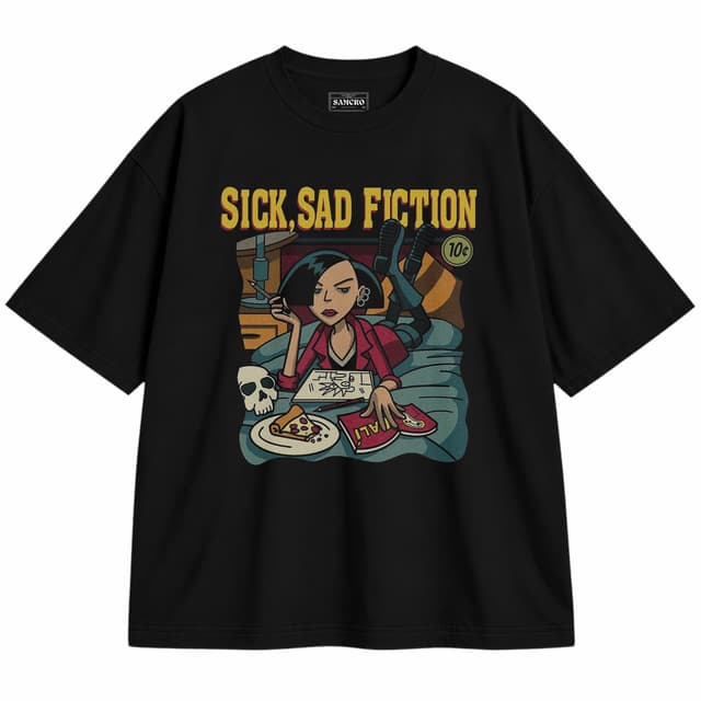 Daria 2 — Unisex oversize, Negro