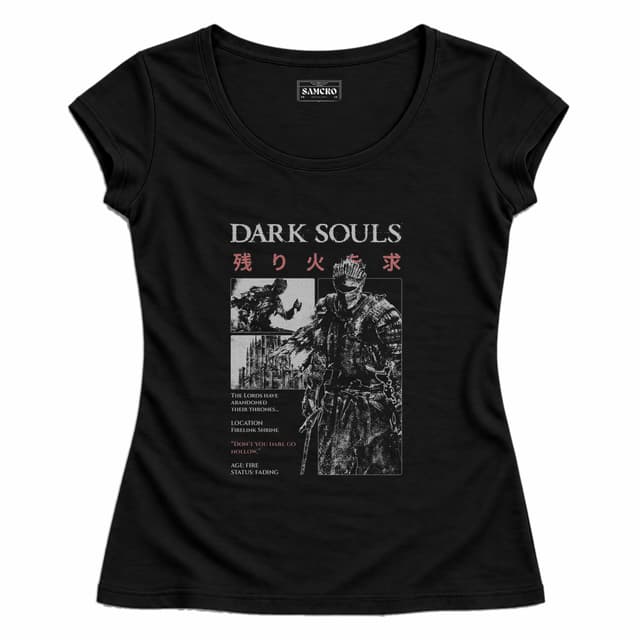 Dark Souls - Don't You Dare Go Hollow — Mujer entallada, Negro