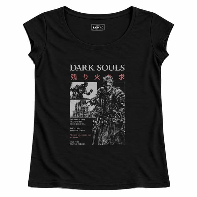 Dark Souls - Don't You Dare Go Hollow — Mujer recta, Negro