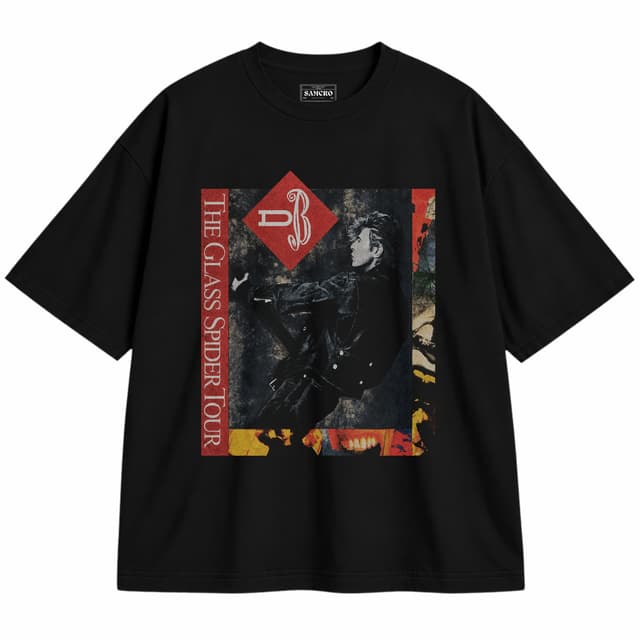 David Bowie - Glass Spider Tour — Unisex oversize, Negro