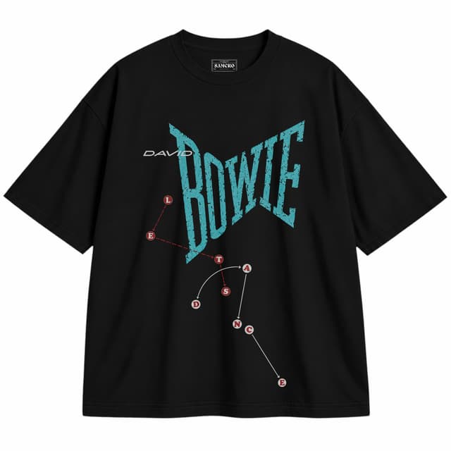 David Bowie - Lets Dance 2 — Unisex oversize, Negro