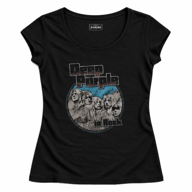 Deep Purple - Rushmore in Rock — Mujer entallada, Negro