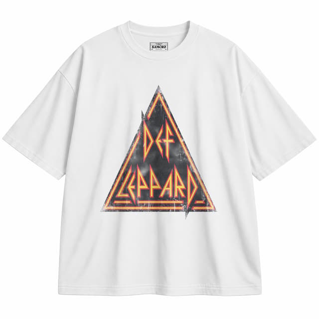 Def Leppard 8 — Unisex oversize, Blanco