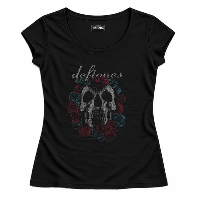 Deftones - Skull — Mujer entallada, Negro