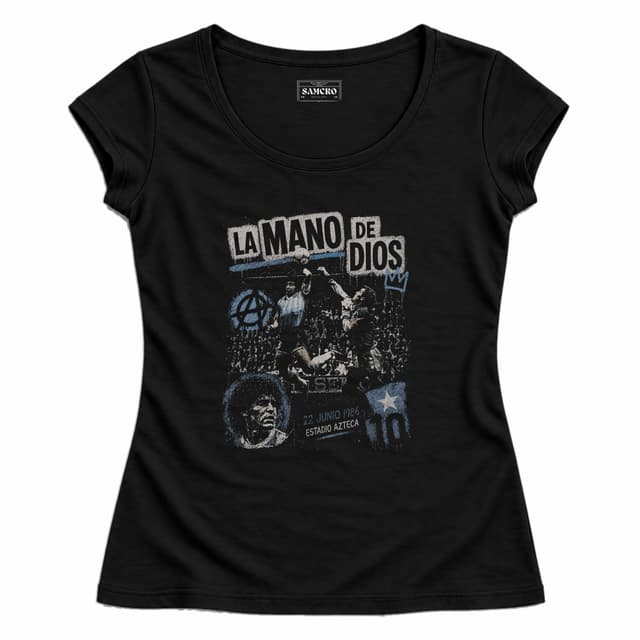 DIEGO - Mano de Dios Azteca — Mujer entallada, Negro