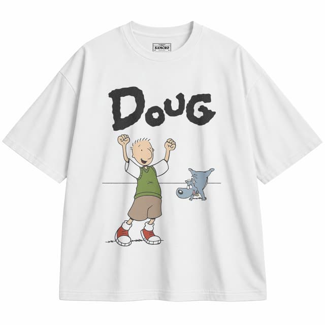Doug 1 — Unisex oversize, Blanco