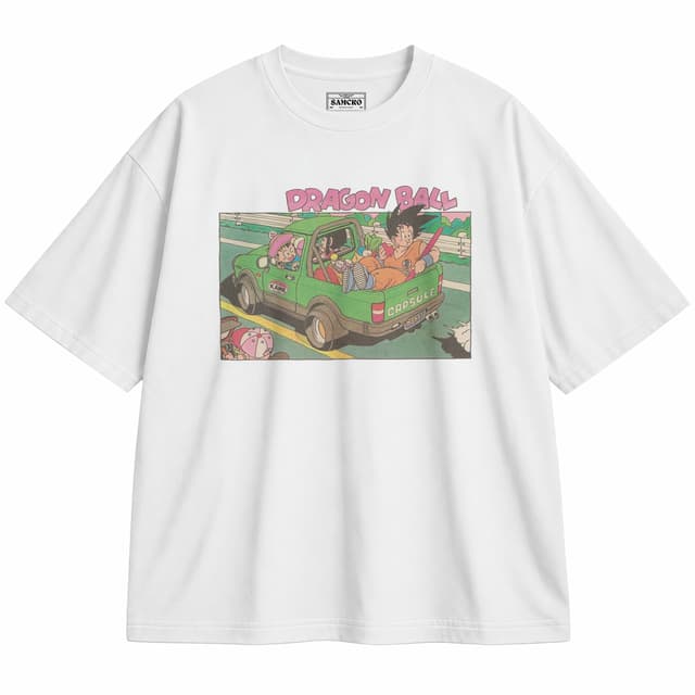 Dragon Ball 12 — Unisex oversize, Blanco
