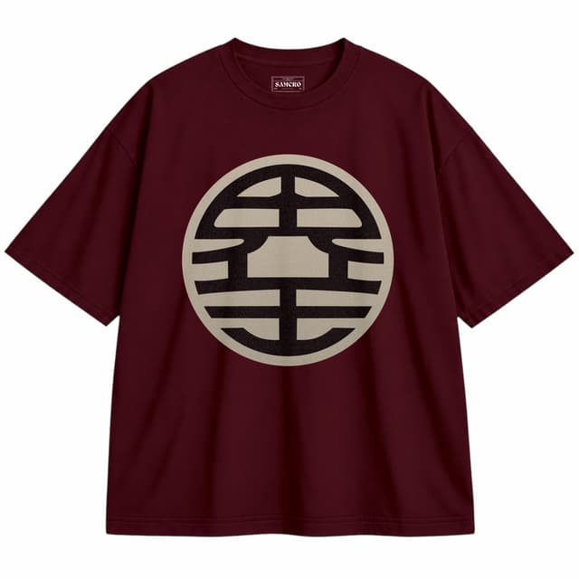 Dragon Ball 9 — Unisex oversize, Bordó