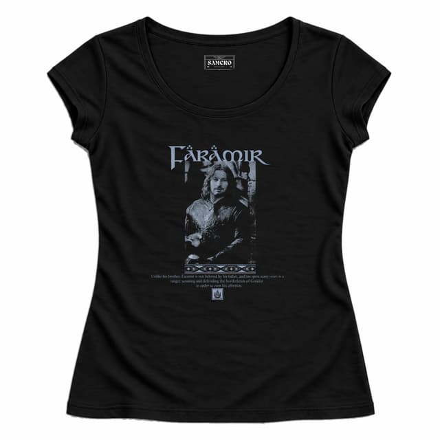 El Señor de los Anillos - Faramir Gondor Portrait — Mujer entallada, Negro