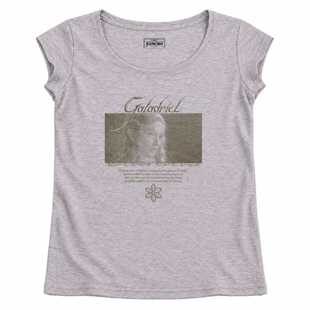 El Señor de los Anillos - Galadriel Art Nouveau — Mujer recta, Gris