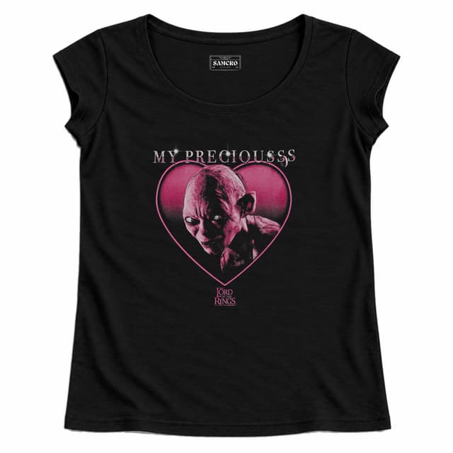 El Señor de los Anillos - Gollum My Preciousss Heart — Mujer recta, Negro