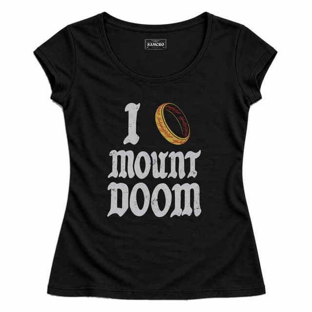 El Señor de los Anillos - I Love Mount Doom — Mujer entallada, Negro
