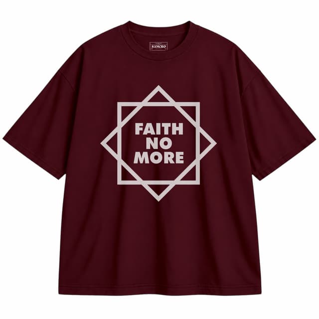 FAITH NO MORE 5 — Unisex oversize, Bordó