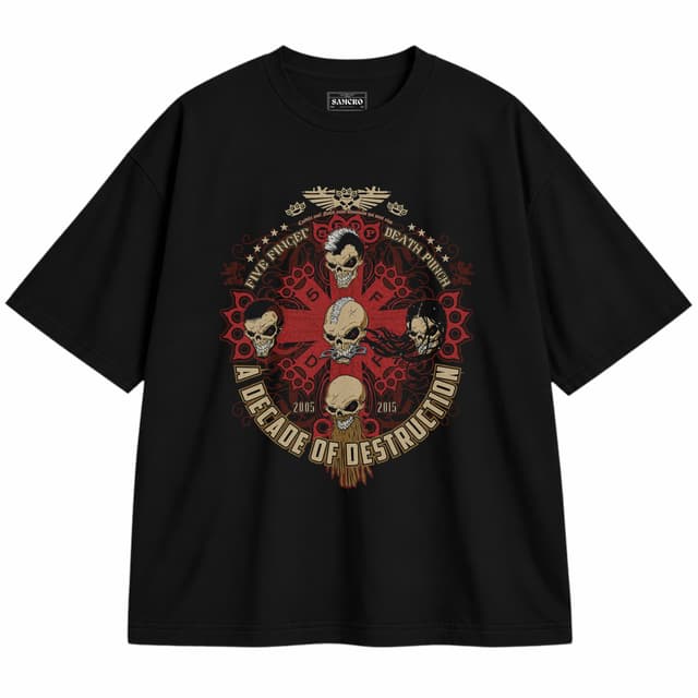 Five FInger Death Punch 16 — Unisex oversize, Negro
