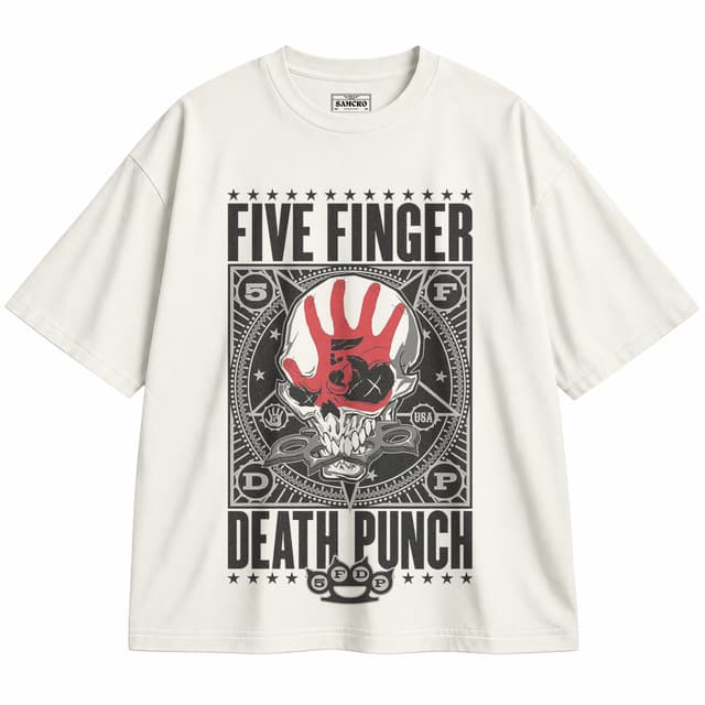 Five FInger Death Punch 5 — Unisex oversize, Crema
