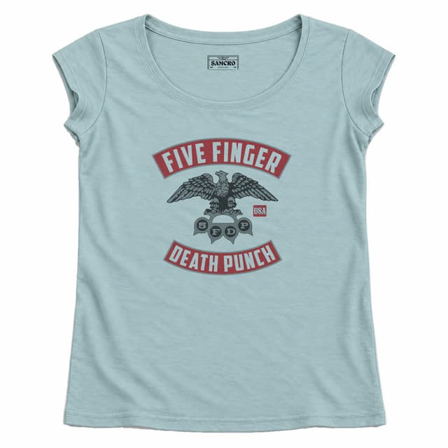 Five FInger Death Punch 6 — Mujer recta, Celeste