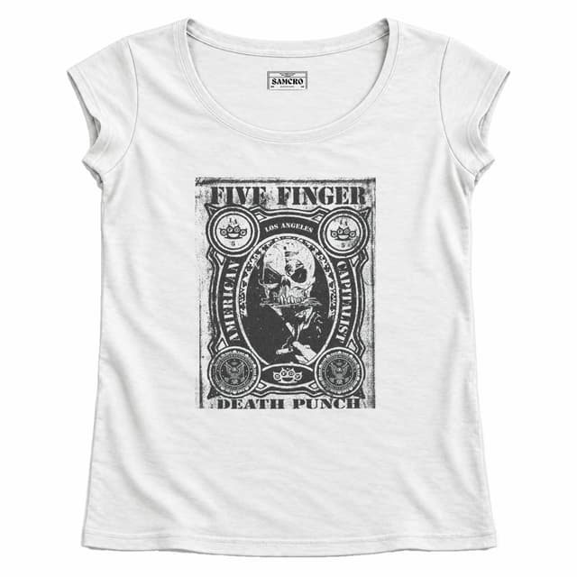 Five Finger Death Punch - American Capitalist — Mujer recta, Blanco