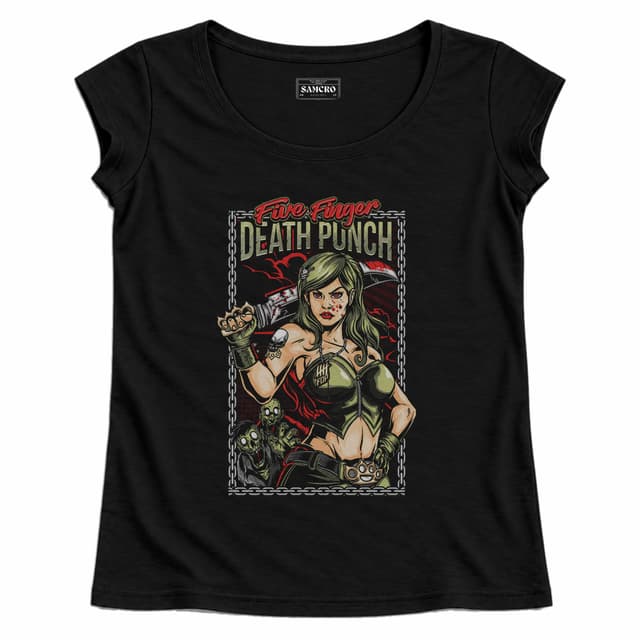 Five Finger Death Punch - Assassin — Mujer recta, Negro