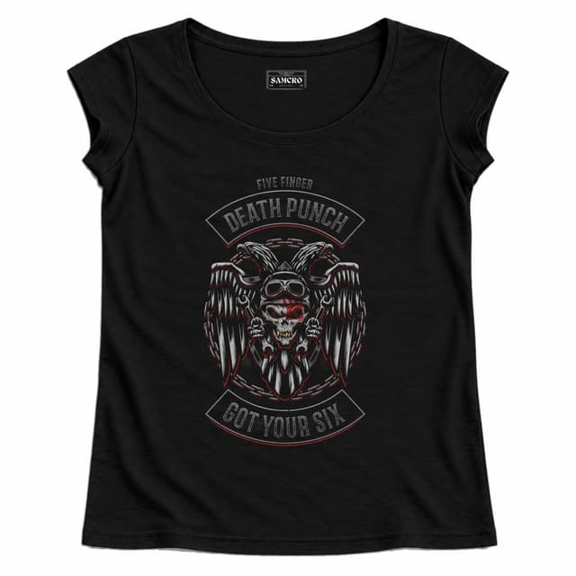 Five Finger Death Punch - Biker Badge — Mujer recta, Negro