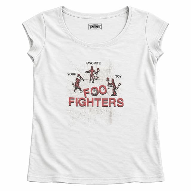 Foo Fighters - Your Favorite Toy Devil — Mujer recta, Blanco
