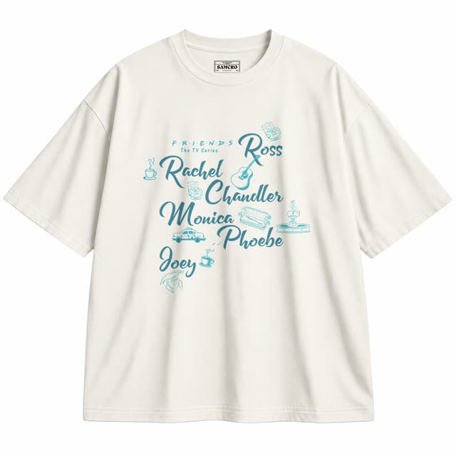 Friends 16 — Unisex oversize, Crema
