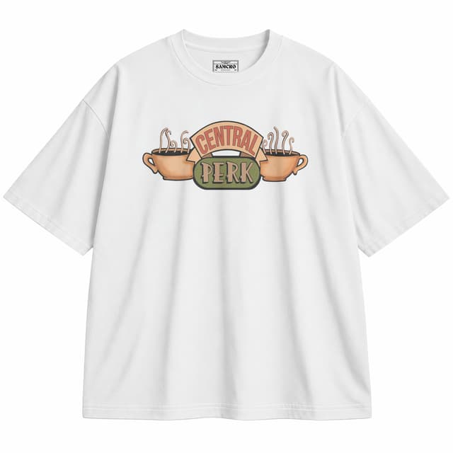 Friends 21 — Unisex oversize, Blanco