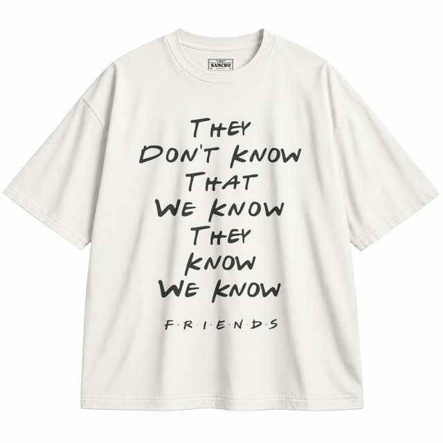 Friends 24 — Unisex oversize, Crema